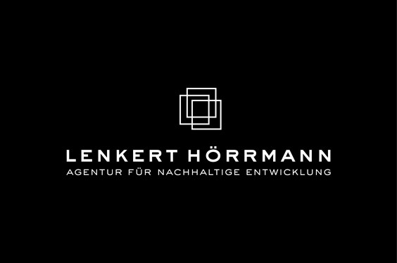 Logo Lenkert Hörrmann zentriert auf dunklem Hintergrund